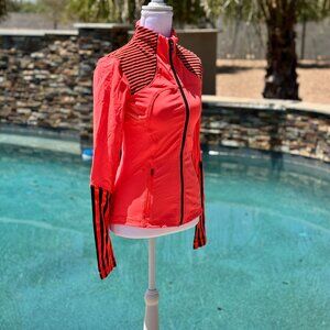 Lululemon Women's Size 4 Forme (Define) Jacket Orange Inkwell Striped